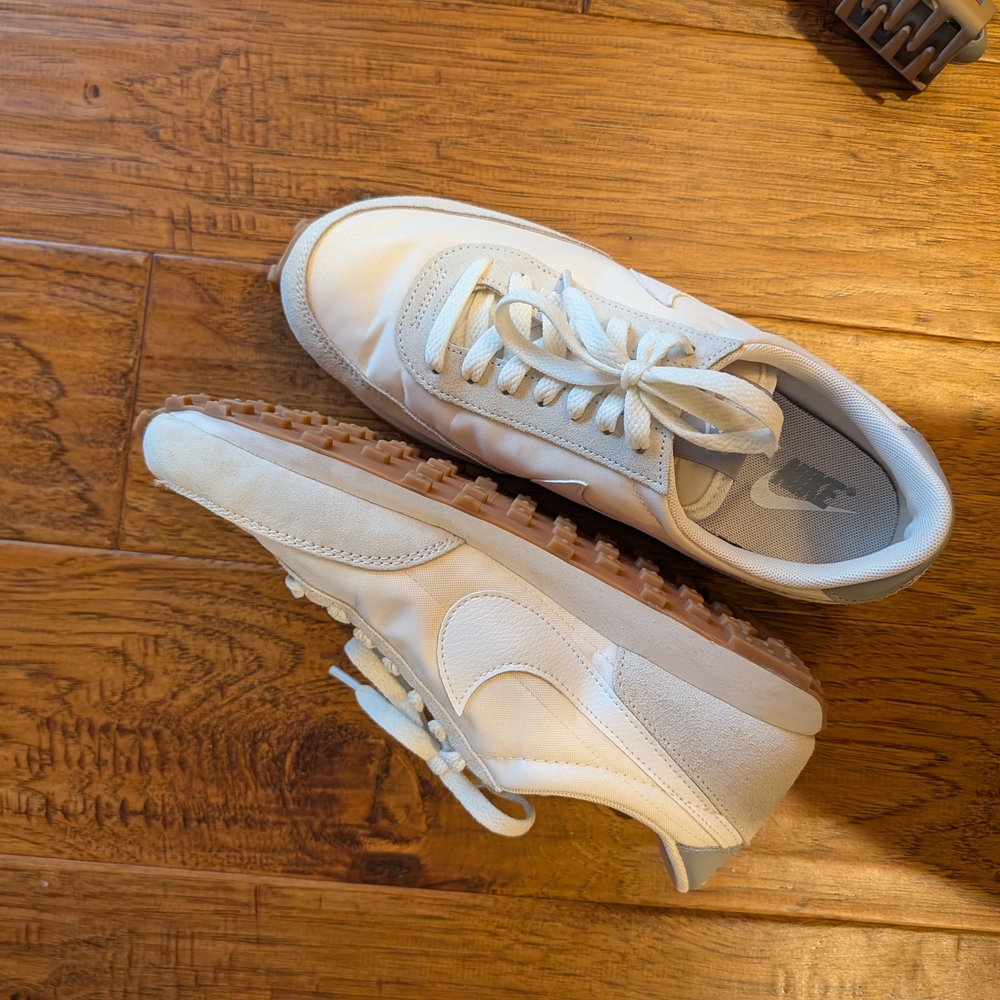 Nike White and Tan Sneakers